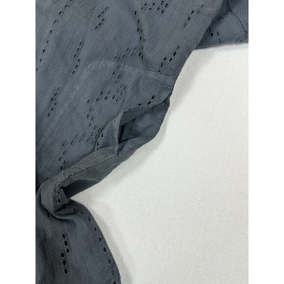 prAna Women's Dress Ladyland Short Sleeve Cotton Boho Eyelet Gray Sz Small EUC!! - Picture 8 of 10